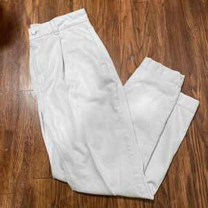 Paige Denim Pleated Simone Pants in Platinum Grey Size 31